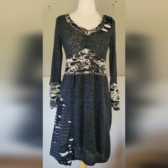 Unique Forla Paris Distressed Dress | Size S |French Design - Picture 4 of 7